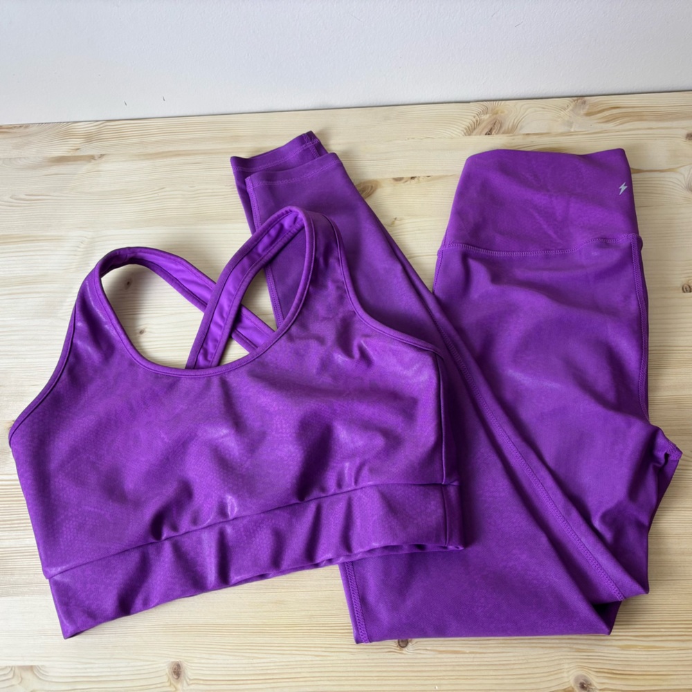 Electric Yoga Large Python Magenta Activewear Spo… - image 7
